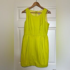 J. Crew Neon Yellow Mini Dress with Pockets